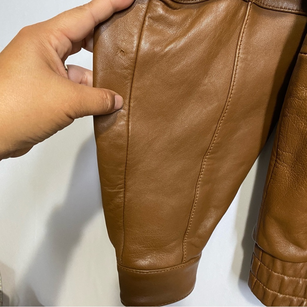 Wilsons Leather Men's Brown Leather Bomber Jacket - Picture 11 of 12